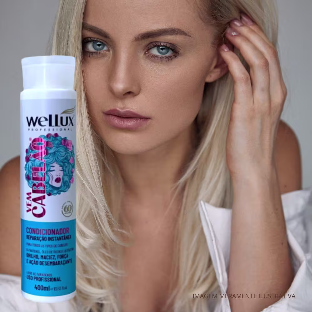 Condicionador Wellux Professional Vem Cabelão, 400ml.