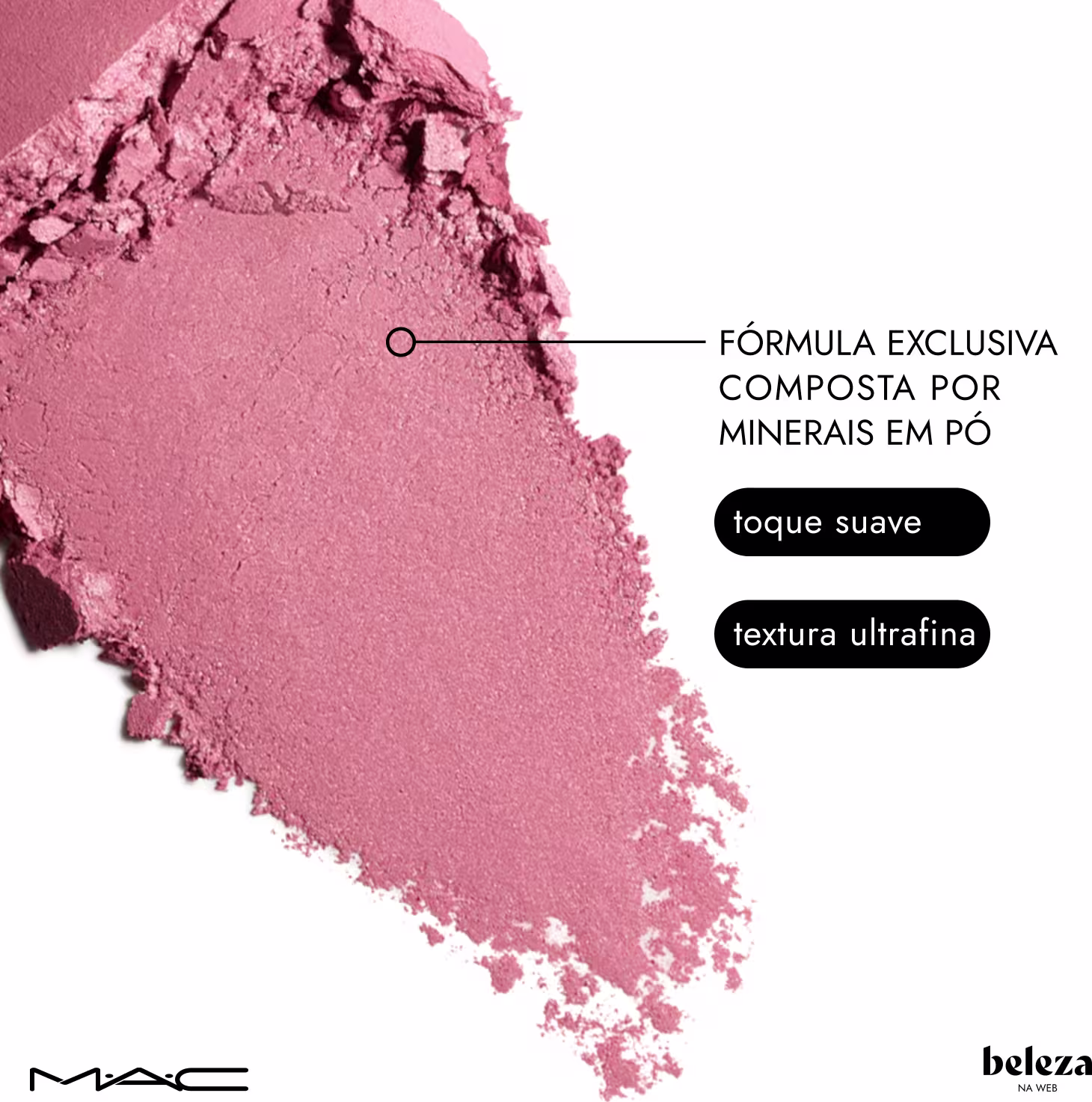Fórmula exclusiva composta por minerais em pó, toque suave e textura ultrafina.