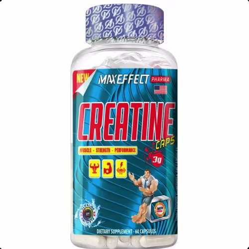 Suplemento Alimentar MAXEFFECT Creatine Caps, 60 Cápsulas.