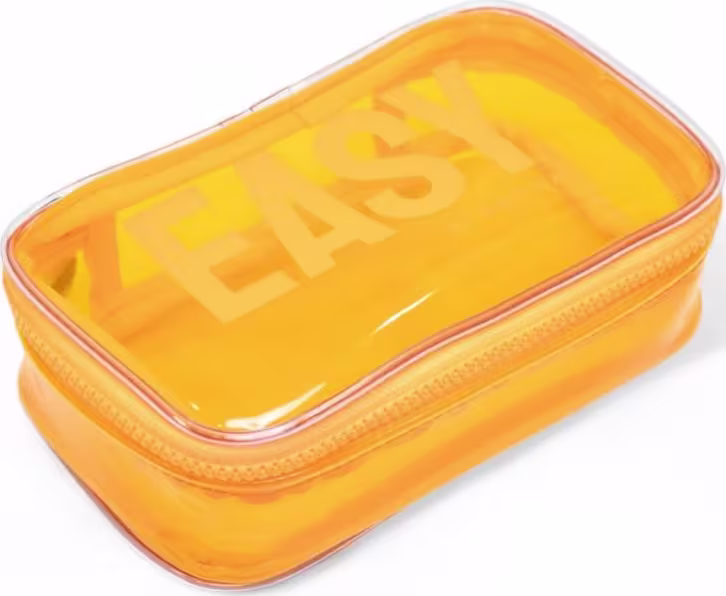 Necessaire Flex Easy by Petra, na cor Tangerina