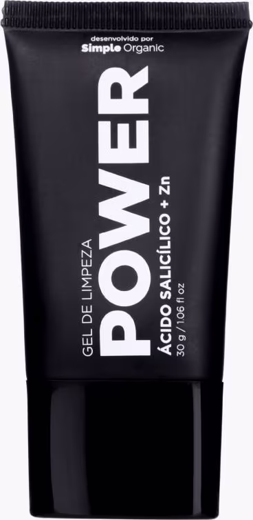 Gel de Limpeza Facial Simple Organic Power Ácido Salicílico + Zn, 30g.