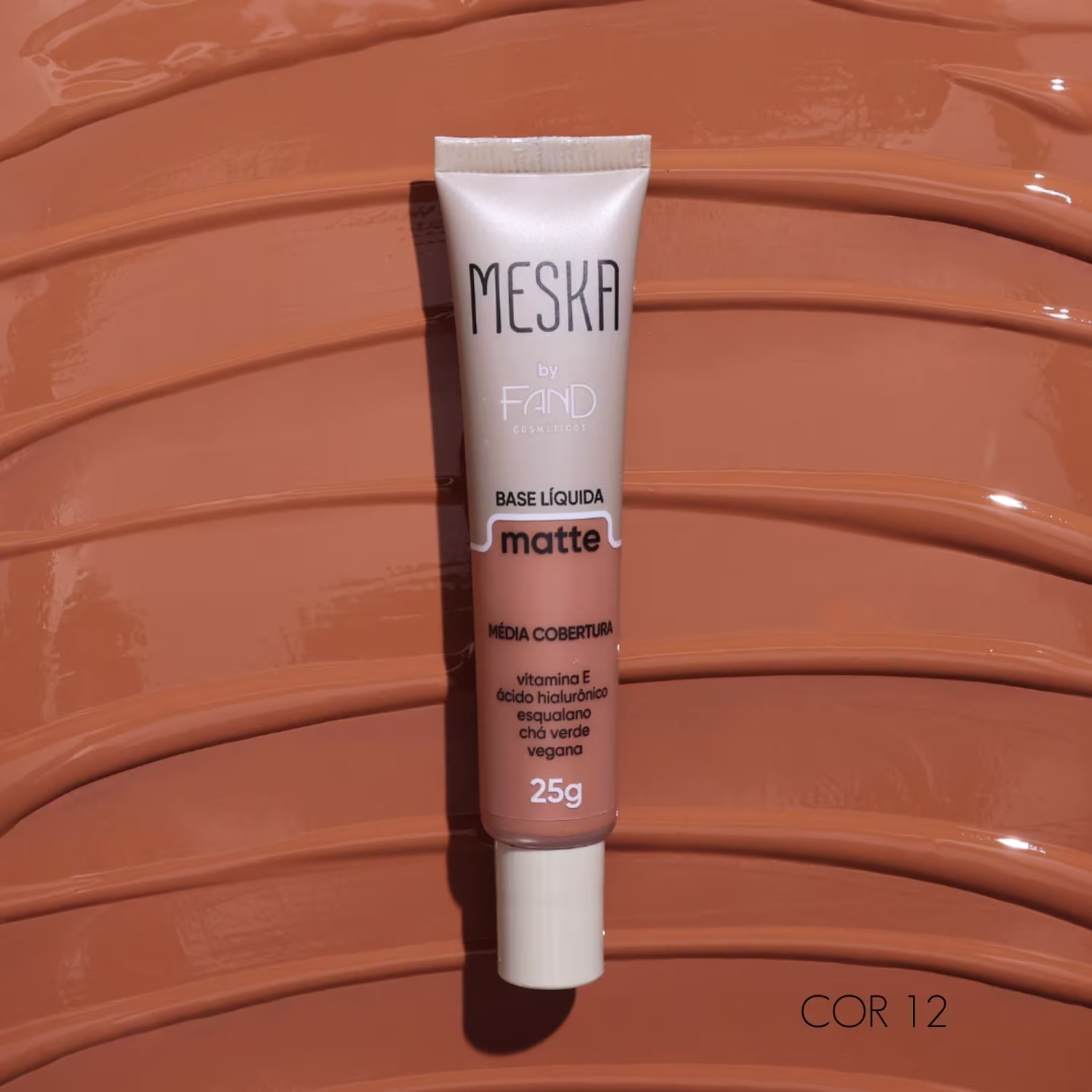 Base Líquida Fand Cosméticos Meska Matte, 25g.