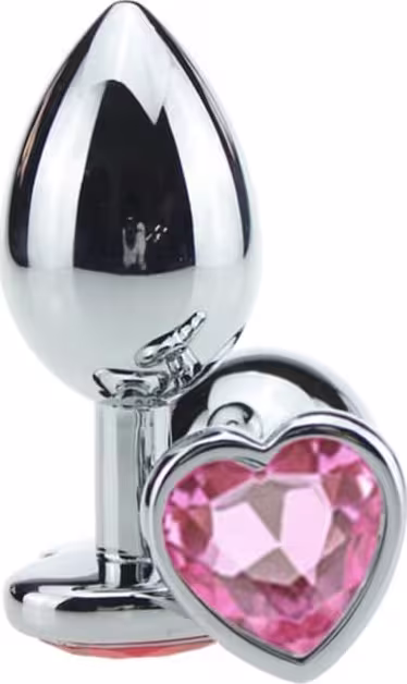 Plug Anal Sexy Import Coração Cristal Joia P Rosa Claro, 1 produto.