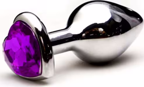 Plug Anal Sexy Import Coração Cristal Joia M Roxo, 1 produto.