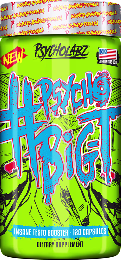 Suplemento Alimentar Psycholabz Psycho Big-T, 120 Cápsulas.