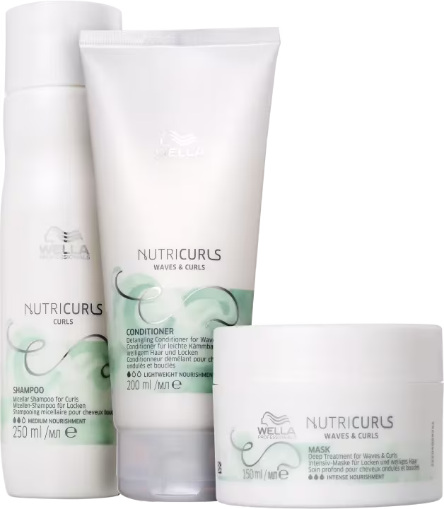 Kit Wella Professionals Nutricurls Trio Care, 3 produtos.
