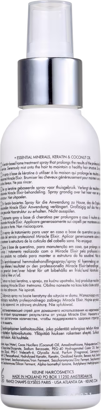 A imagem mostra o verso da embalagem com informações sobre o spray de tratamento, modo de uso, ingredientes e mais.