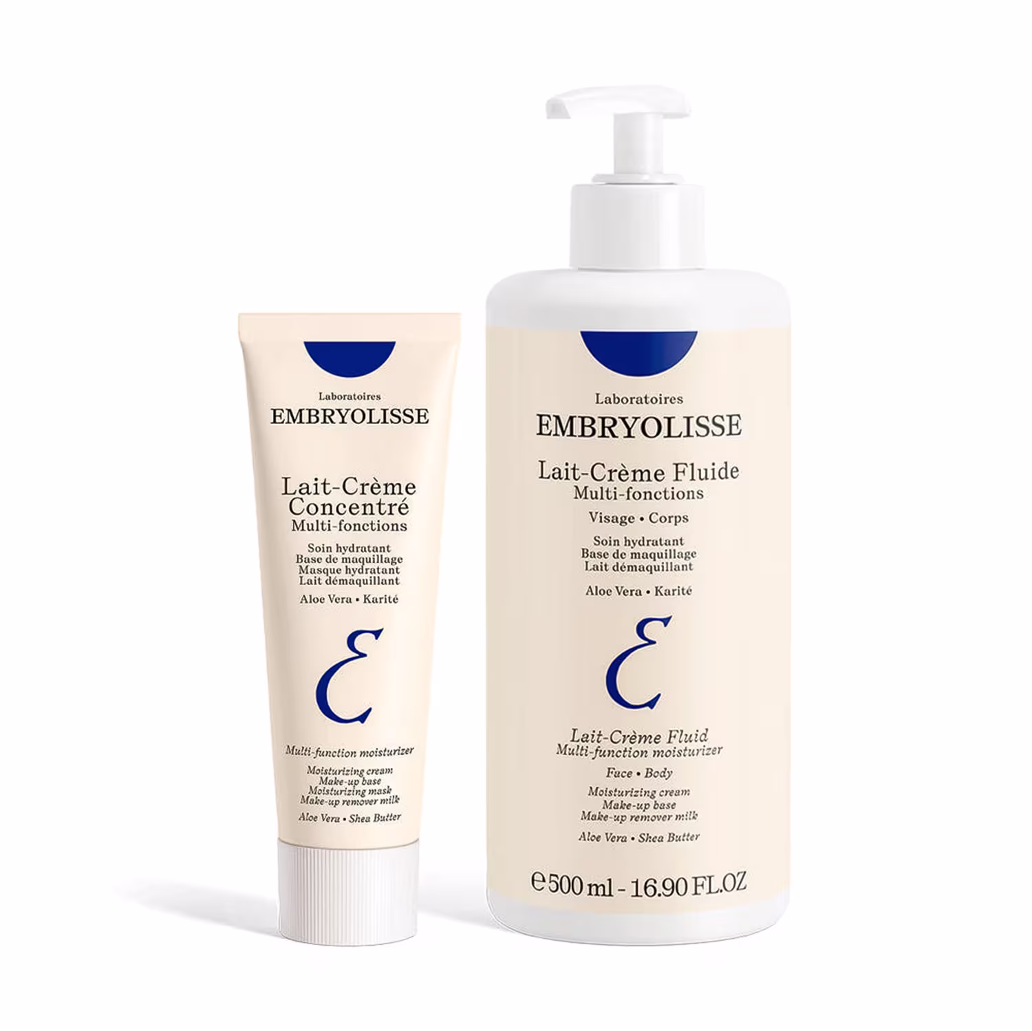 A imagem mostra 2 produtos da marca Embryolisse Concentré.