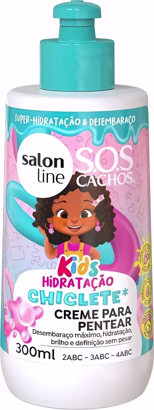Creme para Pentear Salon Line Kids Sos Cachos Chiclete 300ml