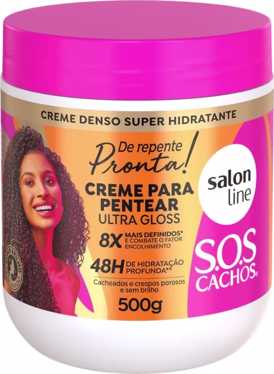 Creme para pentear Salon Line Sos Cachos De Repente Pronta! 500g
