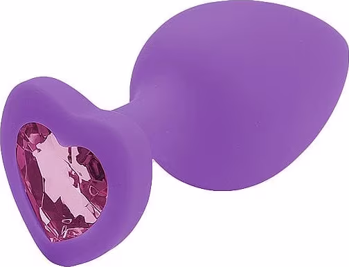 Plug Anal Sexy Import Coração Silicone Roxo, 1 produto.