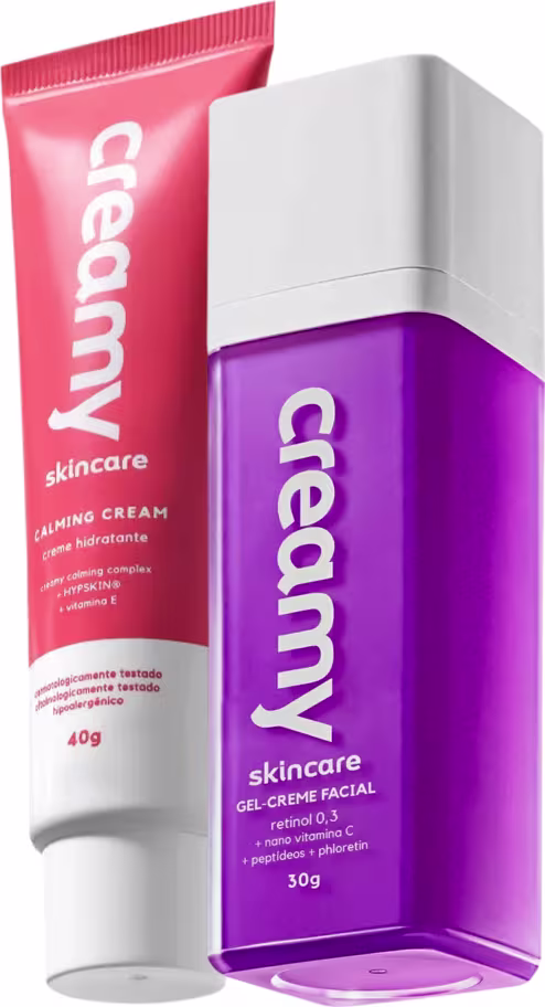 Kit Creamy Calming Cream + Retinol, 2 produtos.