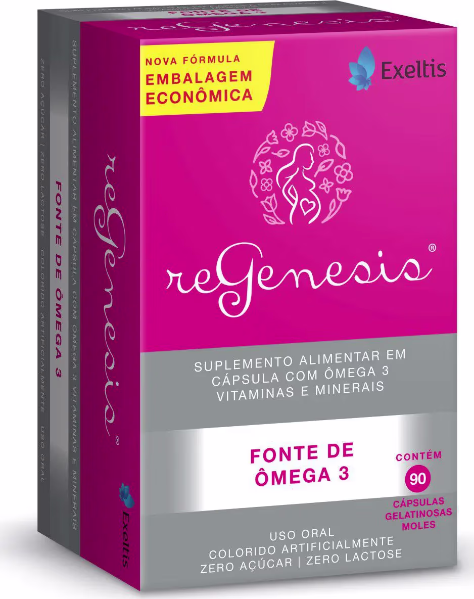 Suplemento Alimentar ReGenis Fonte de Ômega 3 de Exeltis.