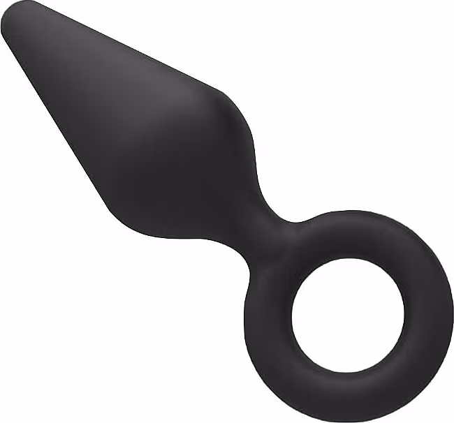 Plug Anal Sexy Import Silicone com Alça Preto, 1 produto.