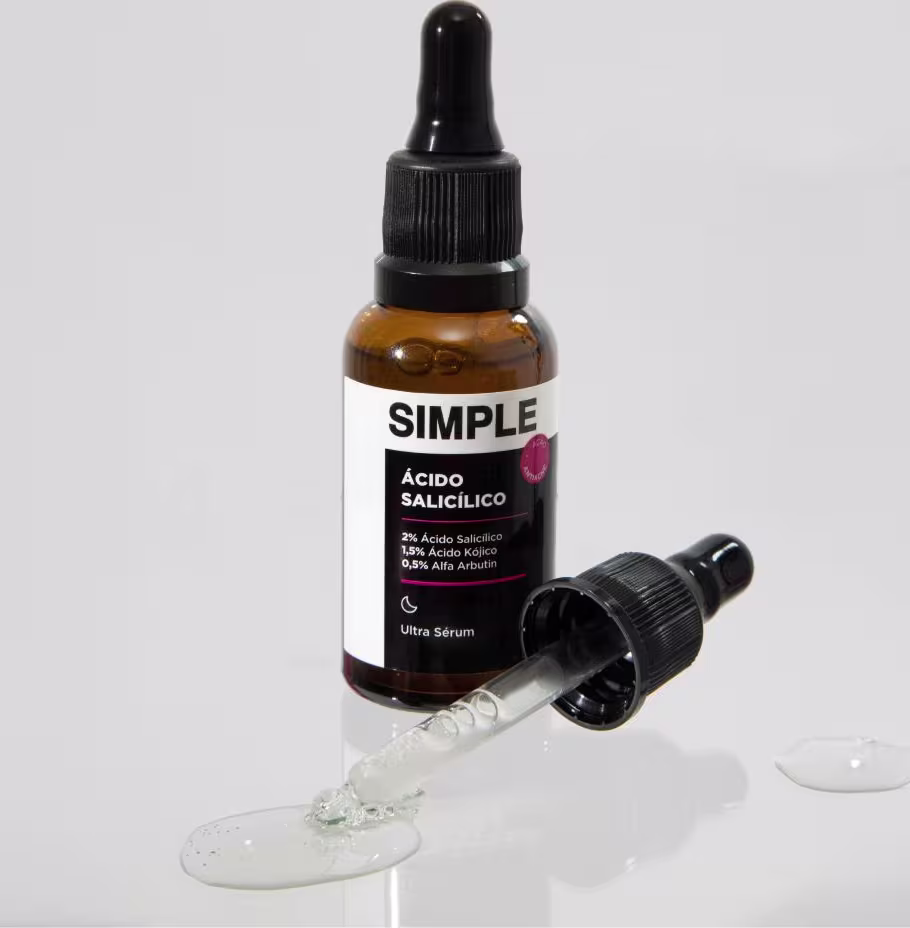 Sérum Facial Simple Organic Ácido Salicílico Ultra Sérum, 30ml.