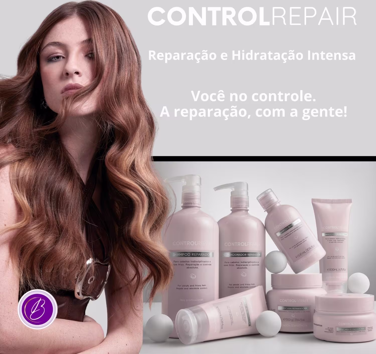 Condicionador Reparador London Cosméticos Control Repair, 200ml.