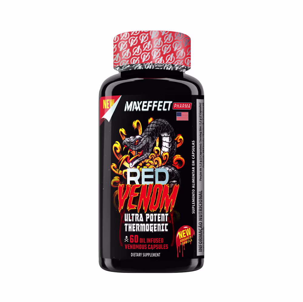 Suplemento Alimentar MAXEFFECT Red Venom, 60 Cápsulas.