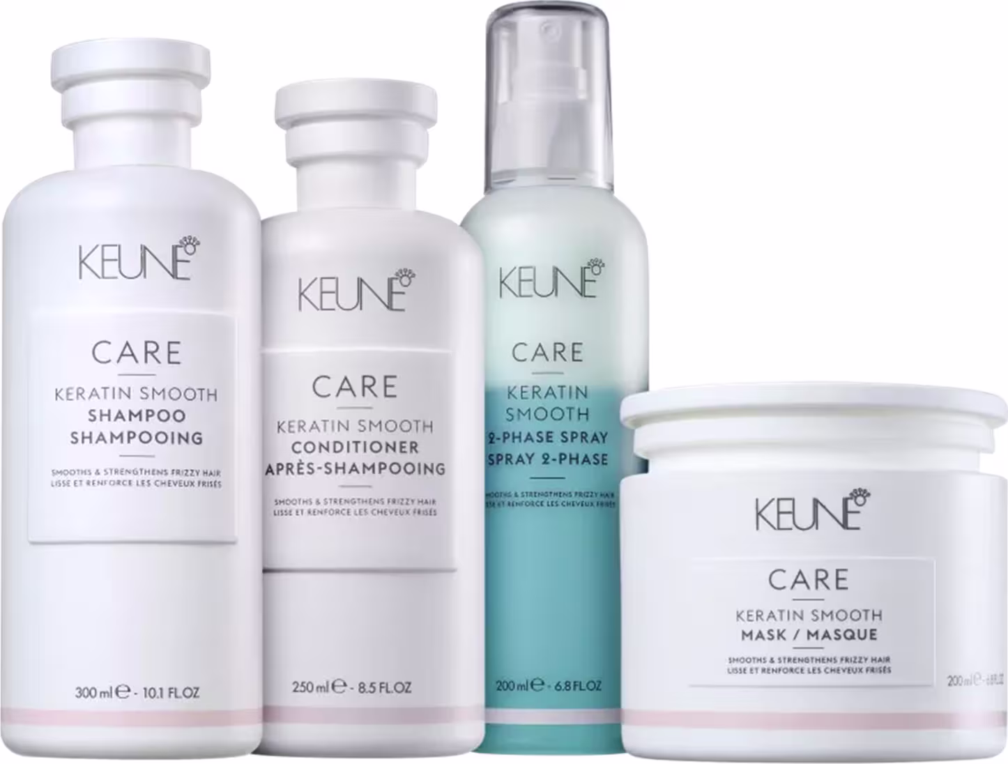 Kit Keune Care Keratin Smooth Quarteto Reconstrução e Proteção, 4 produtos.