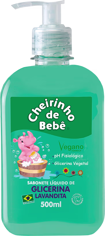 Sabonete Líquido Glicerina Lavandita, da marca Cheirinho de Bebê.