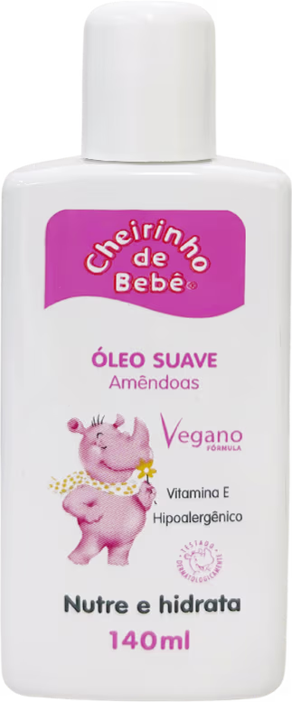 Óleo Corporal Hidratante Infantil Rosa, da marca Cheirinho de Bebê