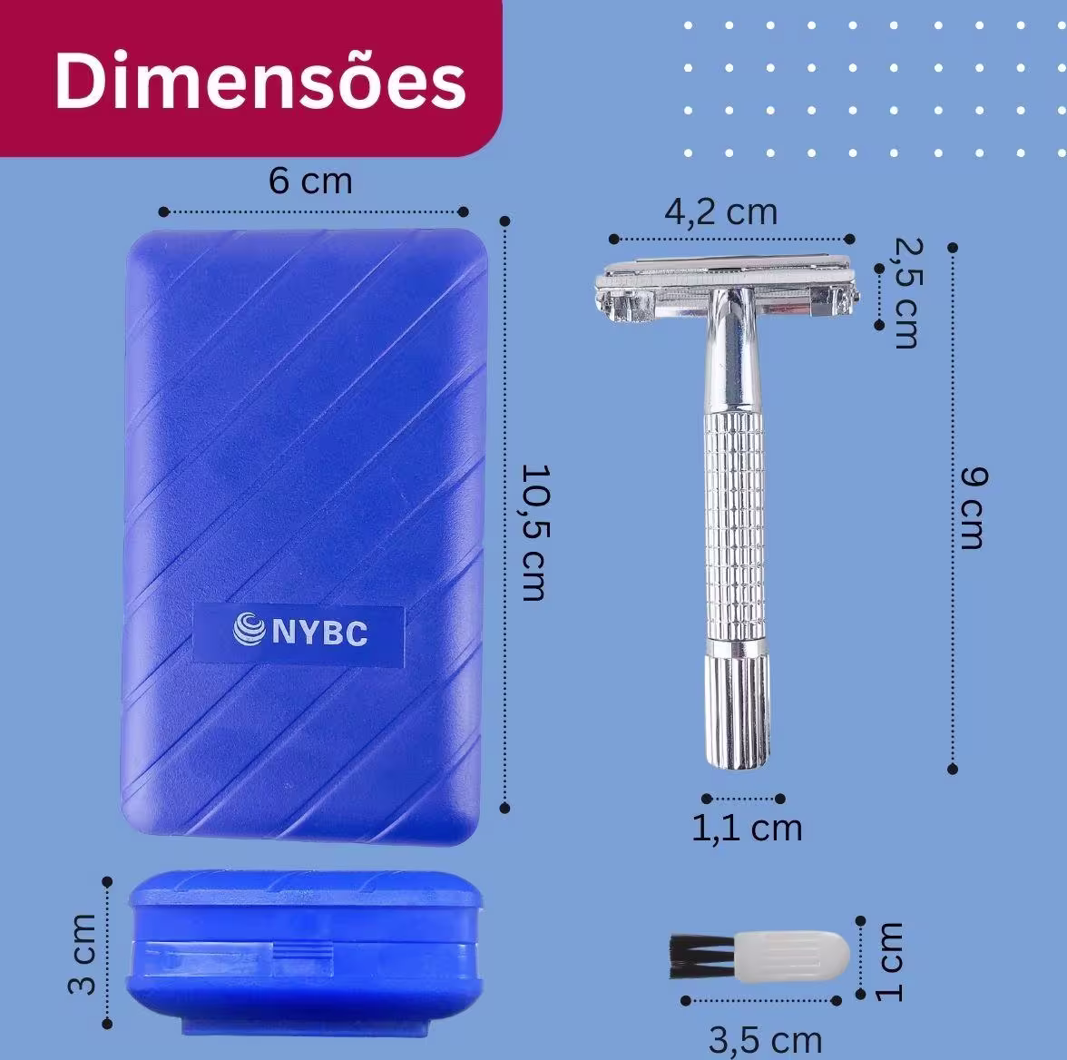 Kit NYBC Beauty Aparelho de Barbear Articulado, 8 unidades.