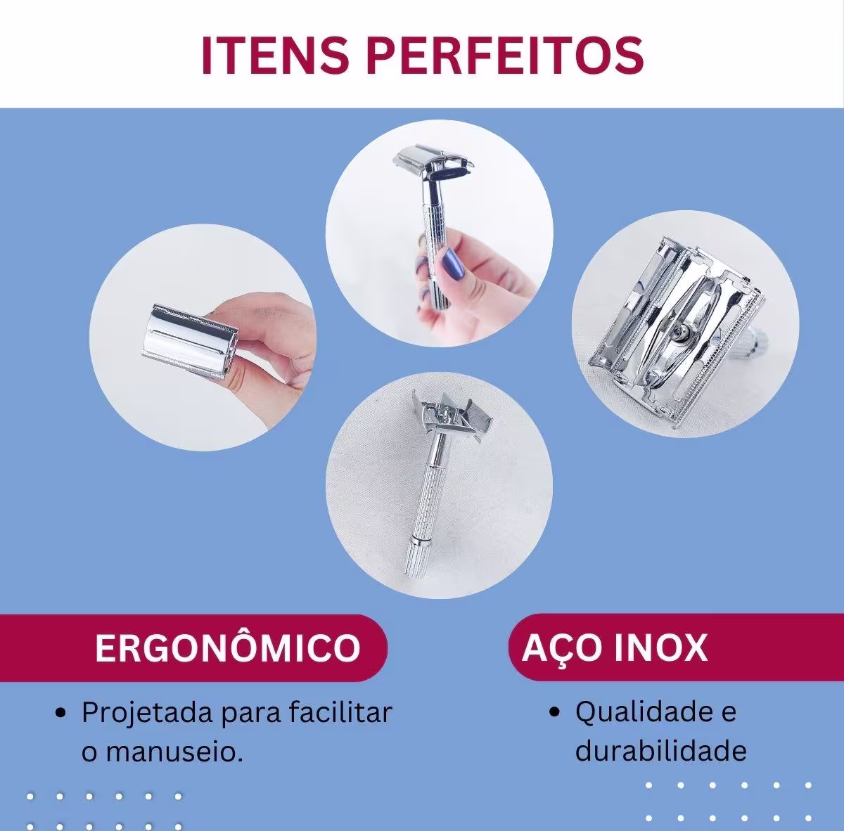 Kit NYBC Beauty Aparelho de Barbear Articulado, 8 unidades.