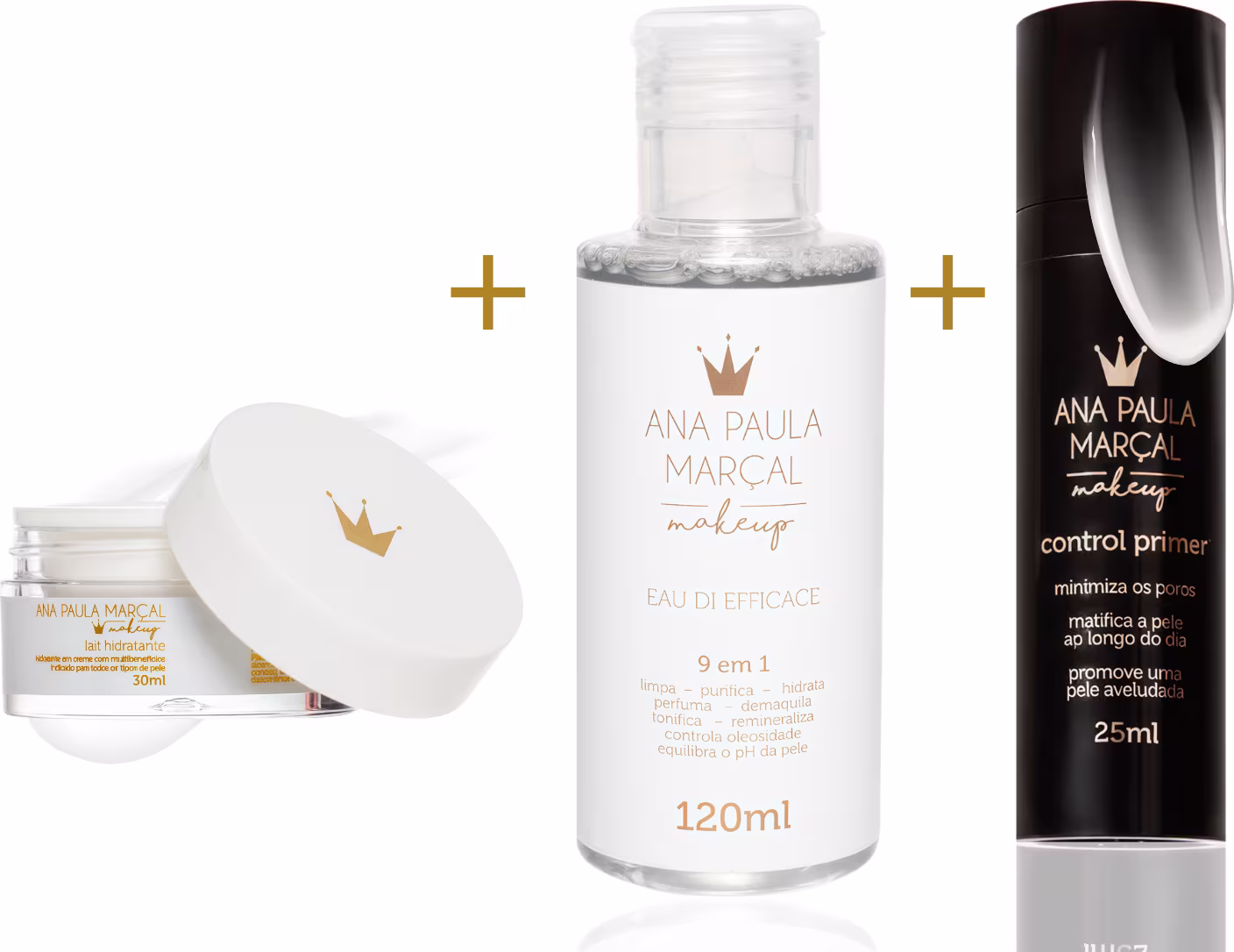Kit APMarcal Collection Preparação Lait Hidratante 30ml + Eau di Efficace 120ml + Control Primer 25ml