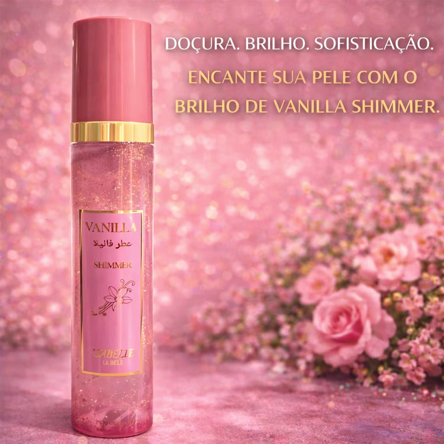 Body Splash Isabelle La Belle Shimmer Vanilla, 300ml.