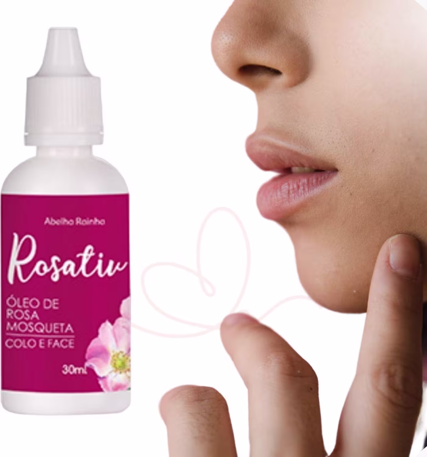 Óleo Corporal Abelha Rainha Rosativ Rosa Mosqueta, 30ml.