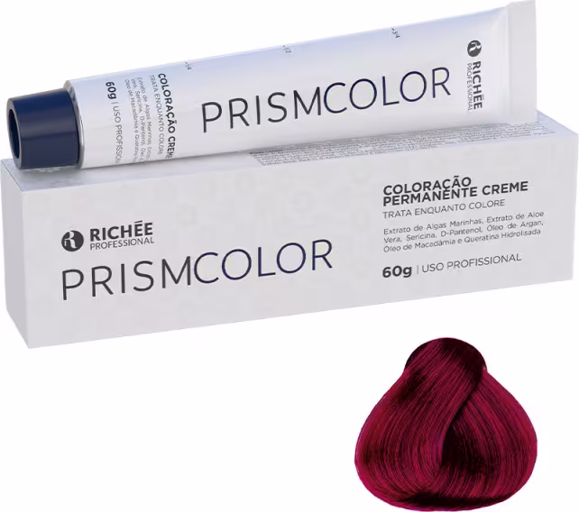 Coloração Richée Professional Prismcolor 55.62 Castanho Claro Vermelho Violeta 60g