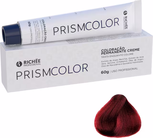 Coloração Richée Professional Prismcolor 6.66 Louro Escuro Vermelho Profundo 60g