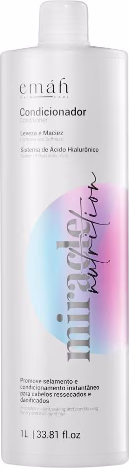 Kit Emáh Hair Care Miracle Nutrition Trio Basic Salon, 3 produtos.