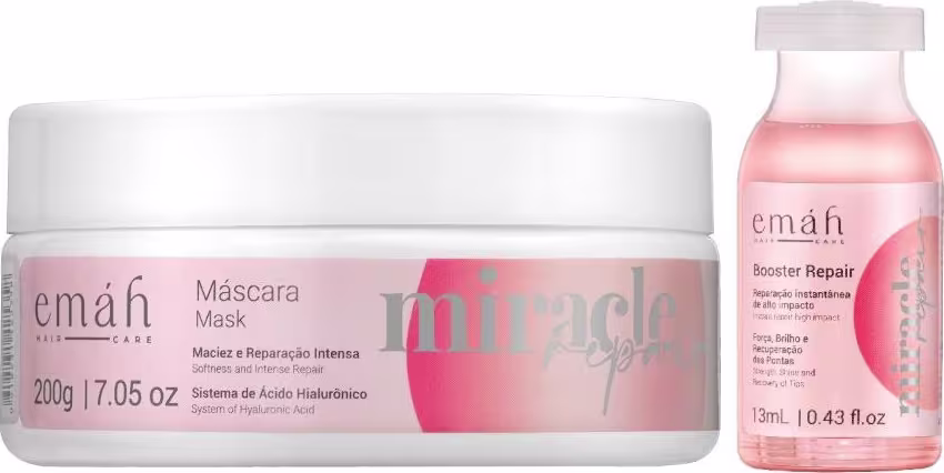 Kit Emáh Hair Care Miracle Repair Duo Booster, 2 produtos.