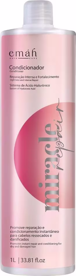 Kit Emáh Hair Care Miracle Repair Trio Treat Salon, 3 produtos.
