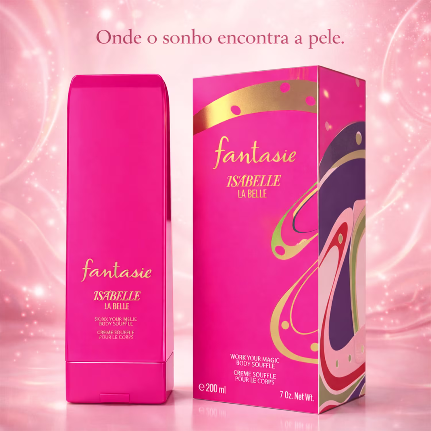 Loção Hidratante Corporal Isabelle La Belle Fantasie, 200ml.
