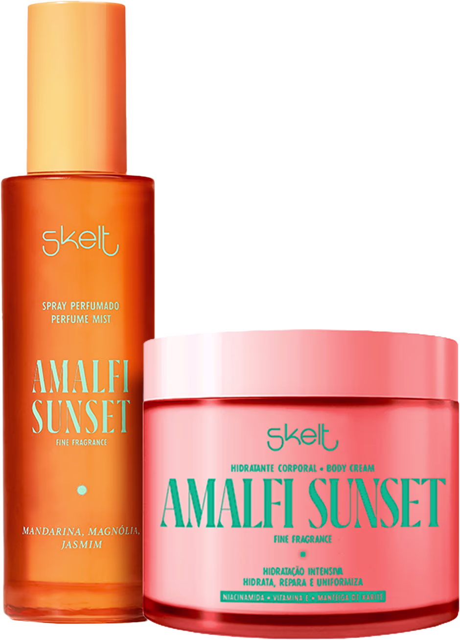 Kit Skelt Amalfi Sunset - Hidratante Corporal Body Cream + Perfume Mist 100ml