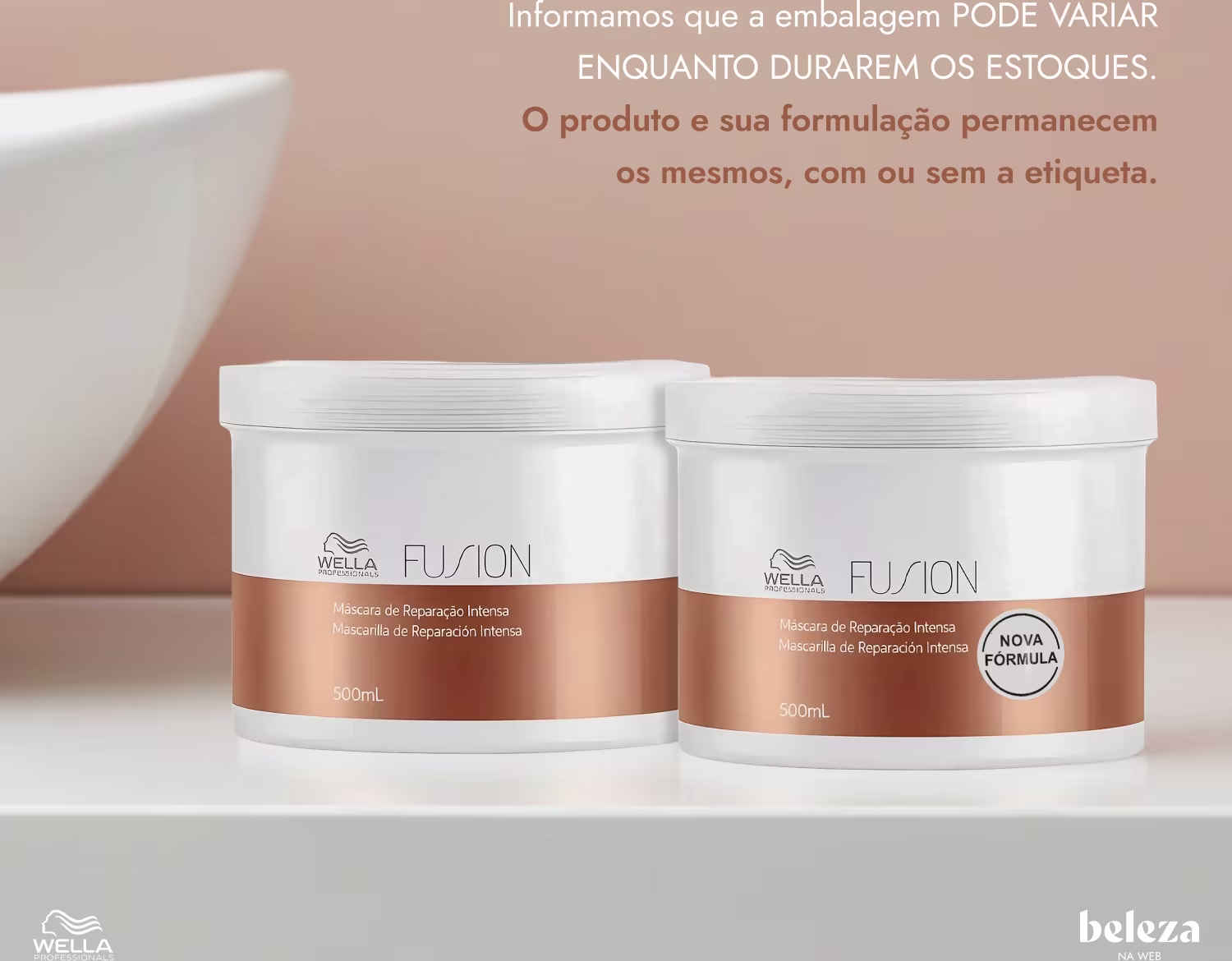 Kit Wella Professionals Fusion Duo Salon Treatment, 2 produtos.