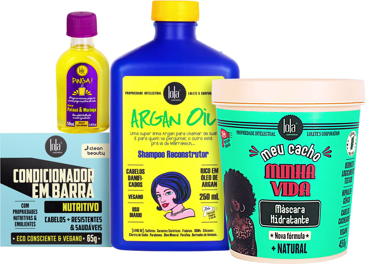 Kit Lola From Rio Power Treatment, 4 produtos.