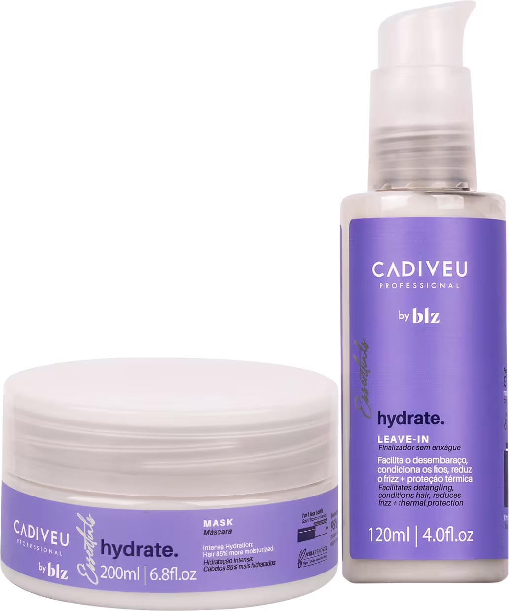 Kit Cadiveu Professional Essentials Hydrate by BLZ com leave-in de 120ml e máscara capilar de 200ml
