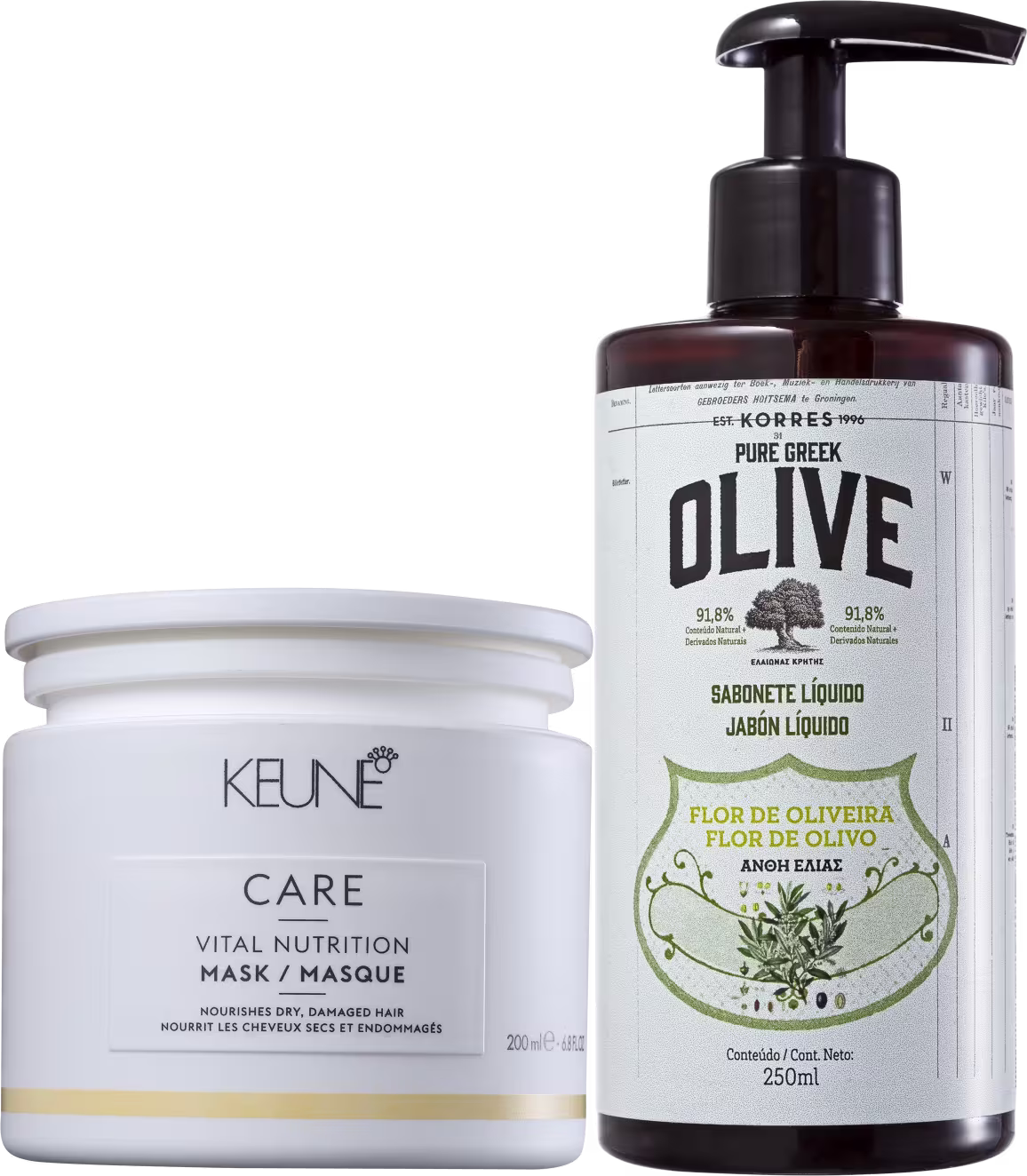 Kit Beleza na Web com máscara Keune Vital Nutrition + sabonete líquido Korres Olive