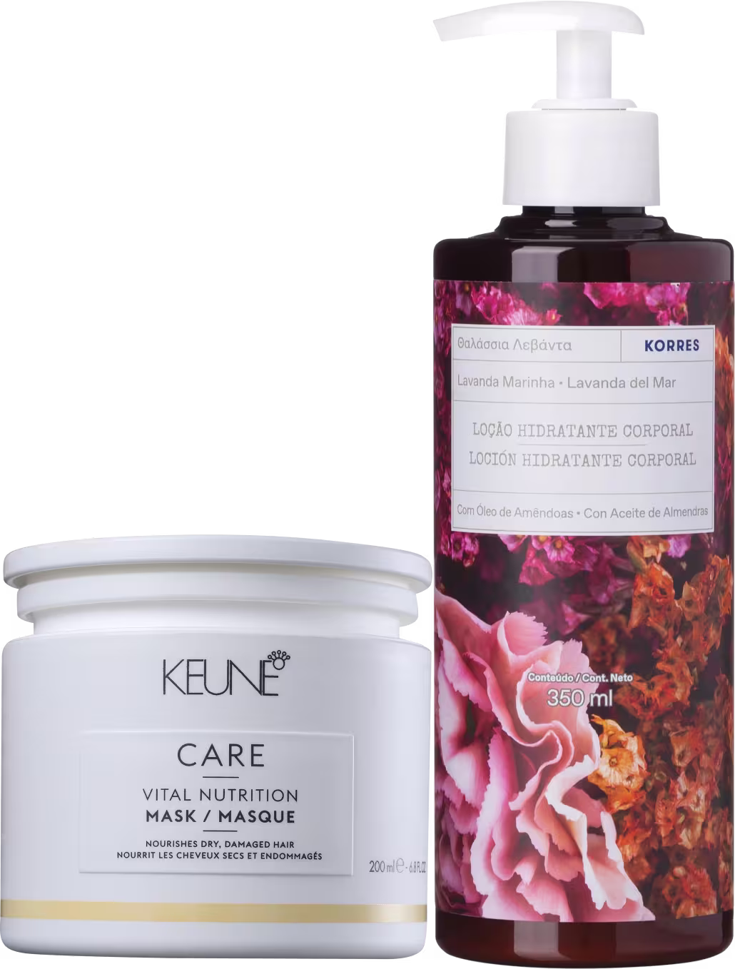 Kit Beleza na Web máscara Keune Vital Nutrition + creme corporal Korres Lavanda do Mar da Grécia