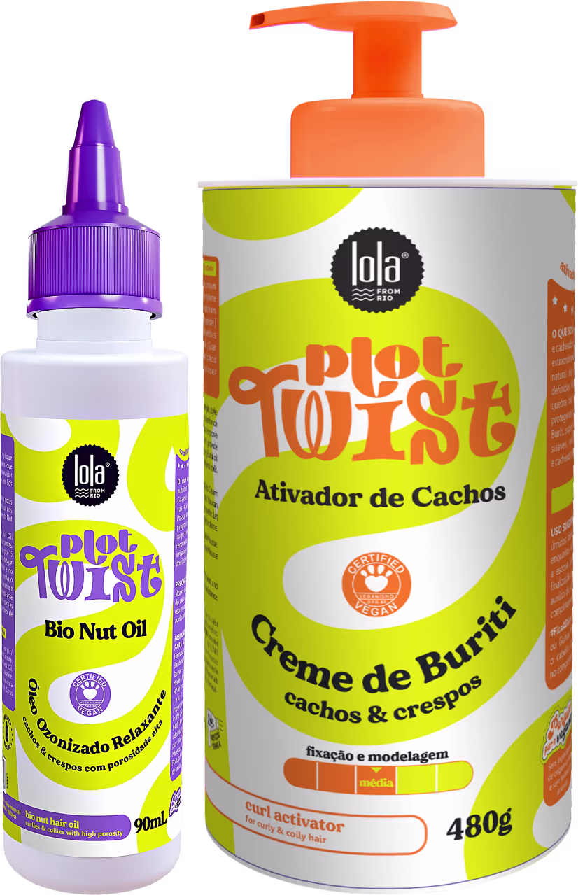 Kit Lola From Rio Plot Twist Creme de Buriti 480g + Bio Nut Oil 90ml