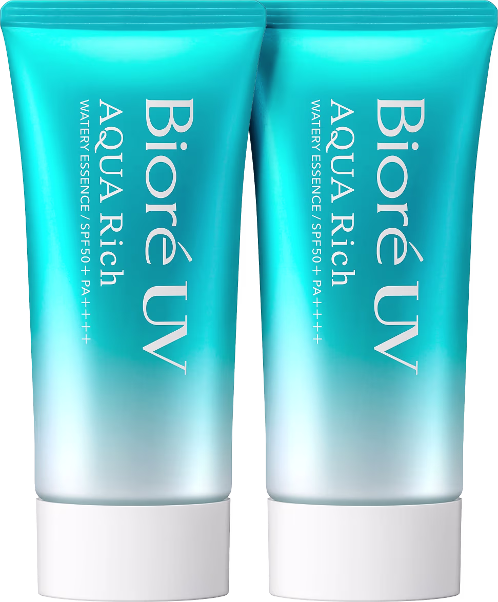 Kit Bioré Aqua Rich Watery Essence Dupla Proteção, 2 unidades.