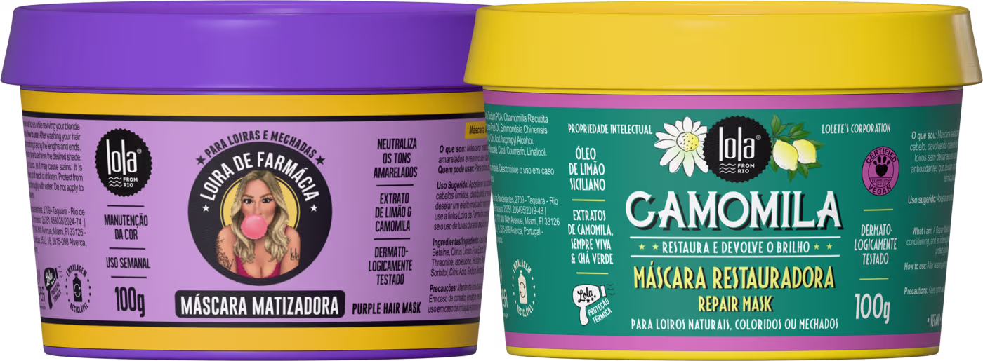 Kit Lola from Rio Loira de Farmácia + Camomila, 2 produtos.