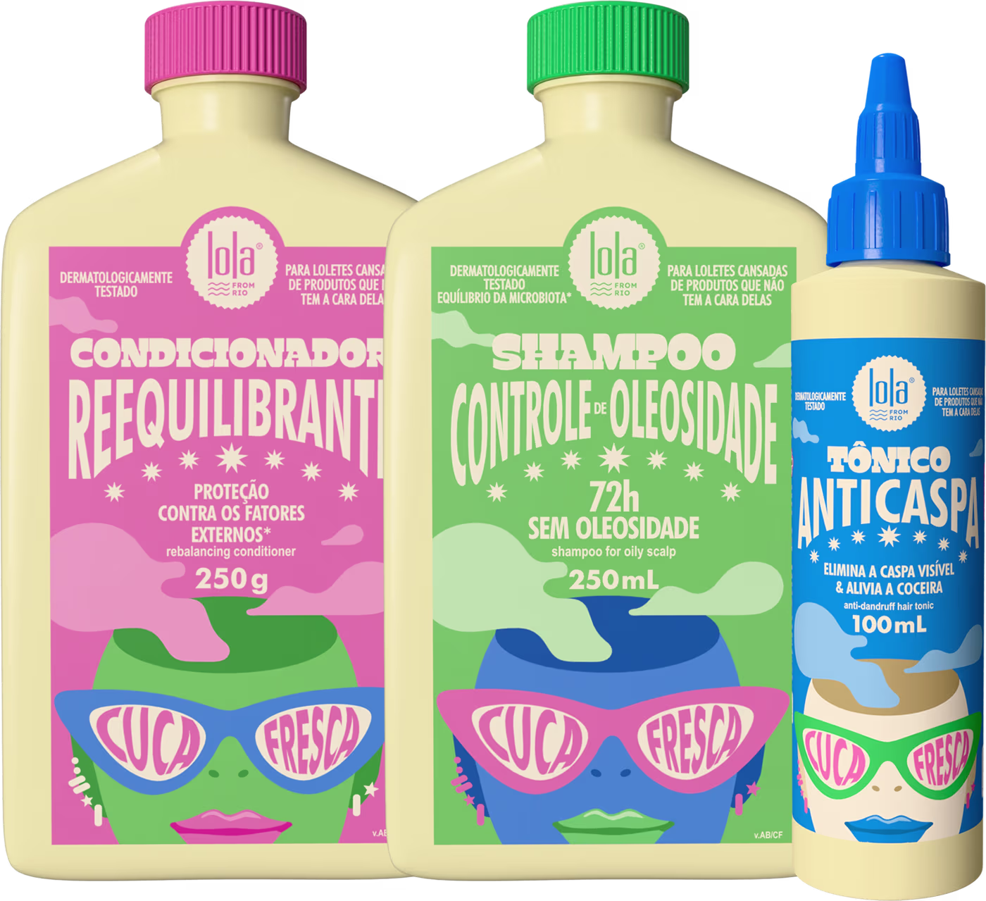 Kit Lola from Rio Cuca Fresca Trio, 3 produtos.