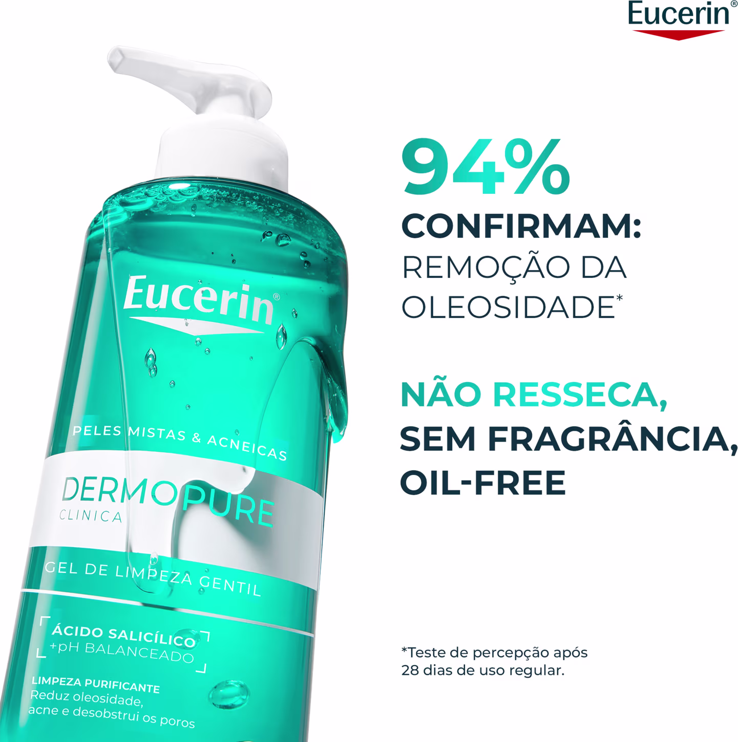 94% CONFIRMAM: REMOÇÃO DA OLEOSIDADE. NÃO RESSECA, SEM FRAGRÂNCIA, OIL-FREE. *Teste de percepção após 28 dias de uso regular.