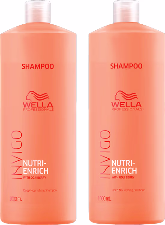Kit Wella Professionals Invigo Nutri-Enrich Double Salon Shampoo, 2 unidades.