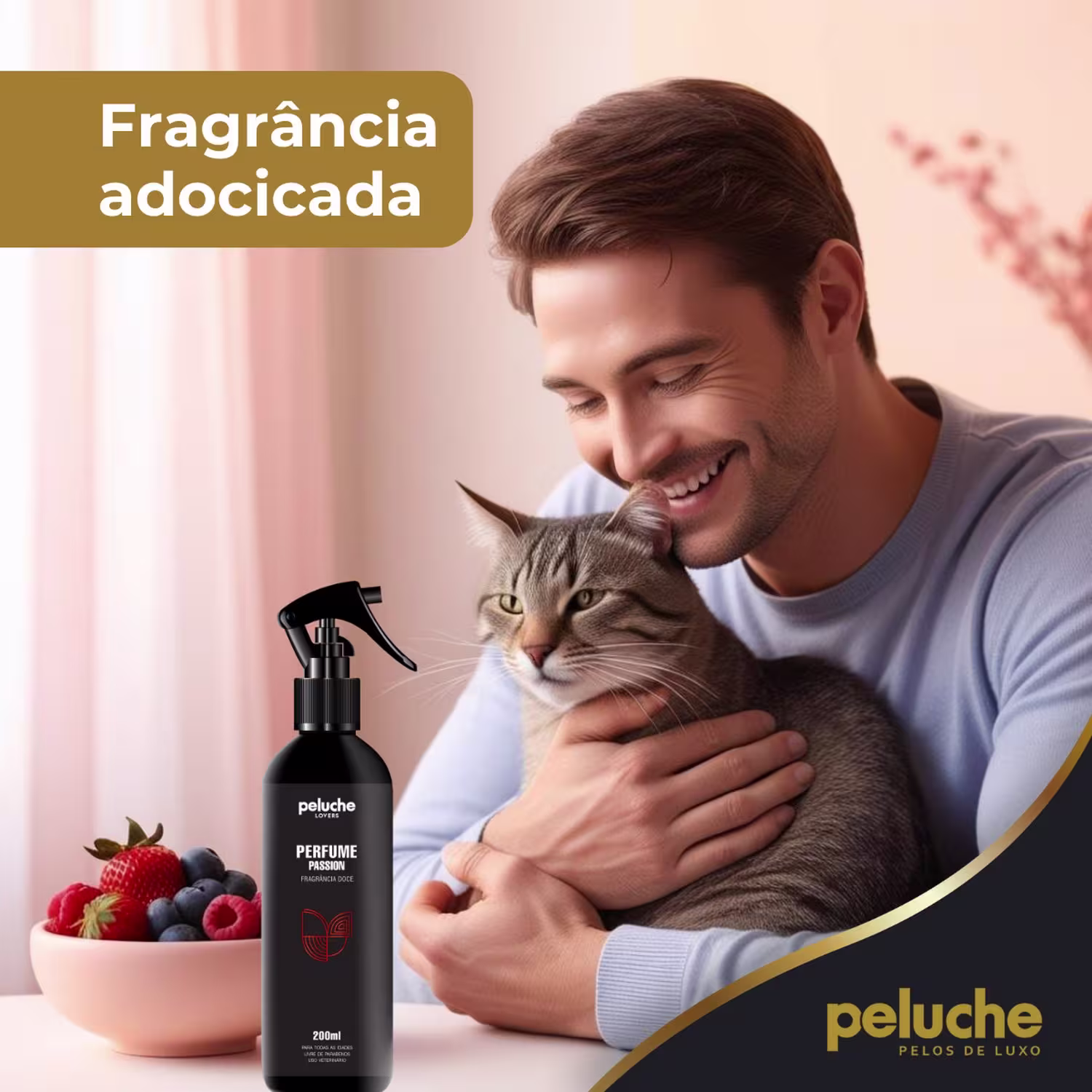 Kit Peluche Pitanga Negra Trio, 3 produtos.