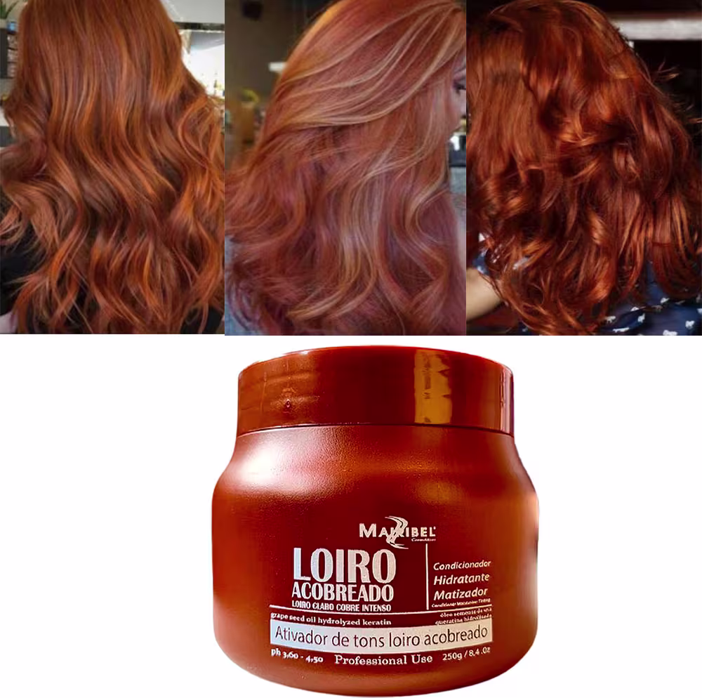 Condicionador Hidratante Matizador Mairibel Loiro Acobreado, 250g.
