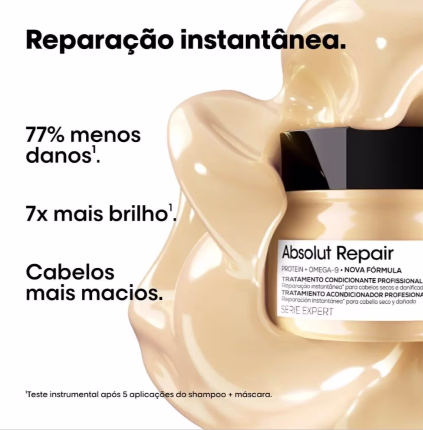 Kit L'Oréal Professionnel Serie Expert Absolut Repair Ômega-9 + Protein Duo, 2 produtos.
